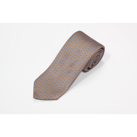 Italo Ferretti Arrowhead Wave Men's Designer Neck Tie Italy Blue Red Yellow 62"L - Picture 2 of 5